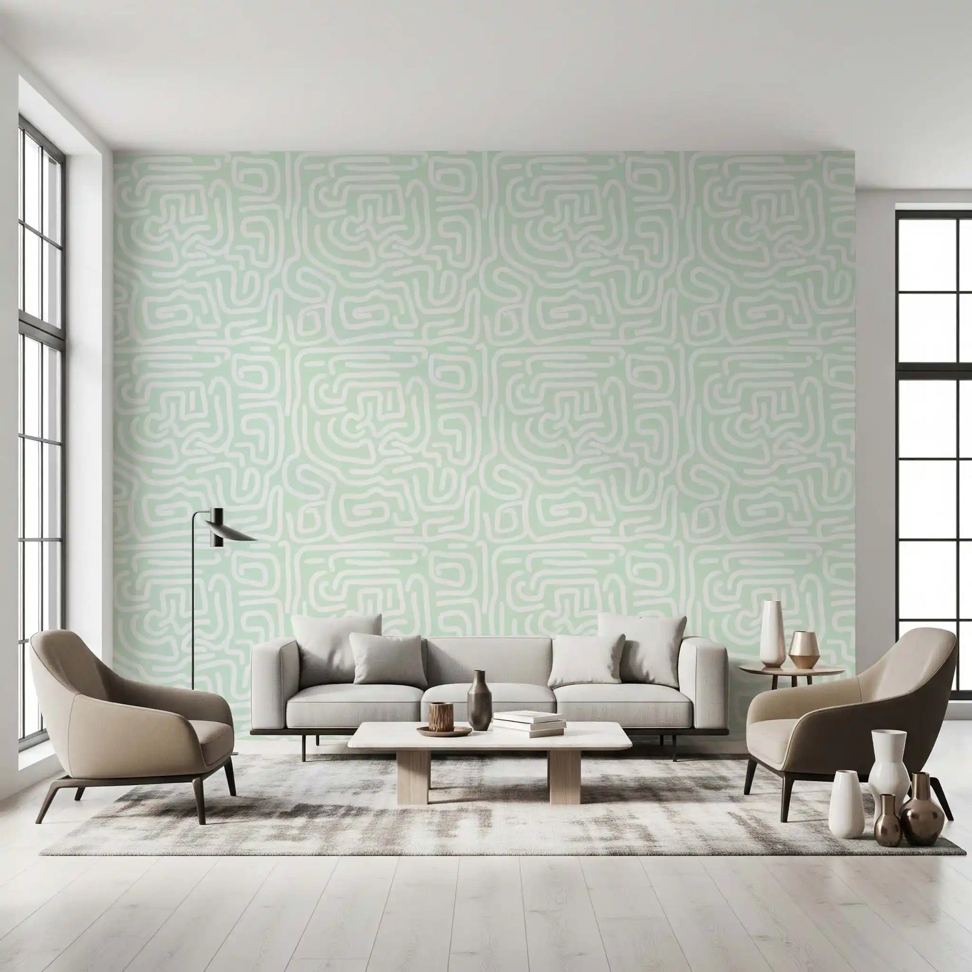 Abstract Mint Flow Wallpaper⁠