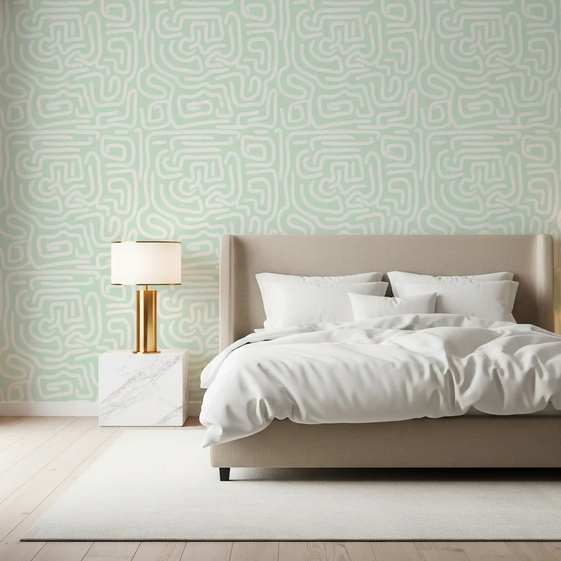 Abstract Mint Flow Wallpaper⁠