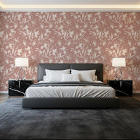 Abstract Floral Earthy Print Wallpaper⁠