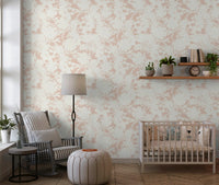 Creamy Petal Shadow Pattern Wallpaper⁠