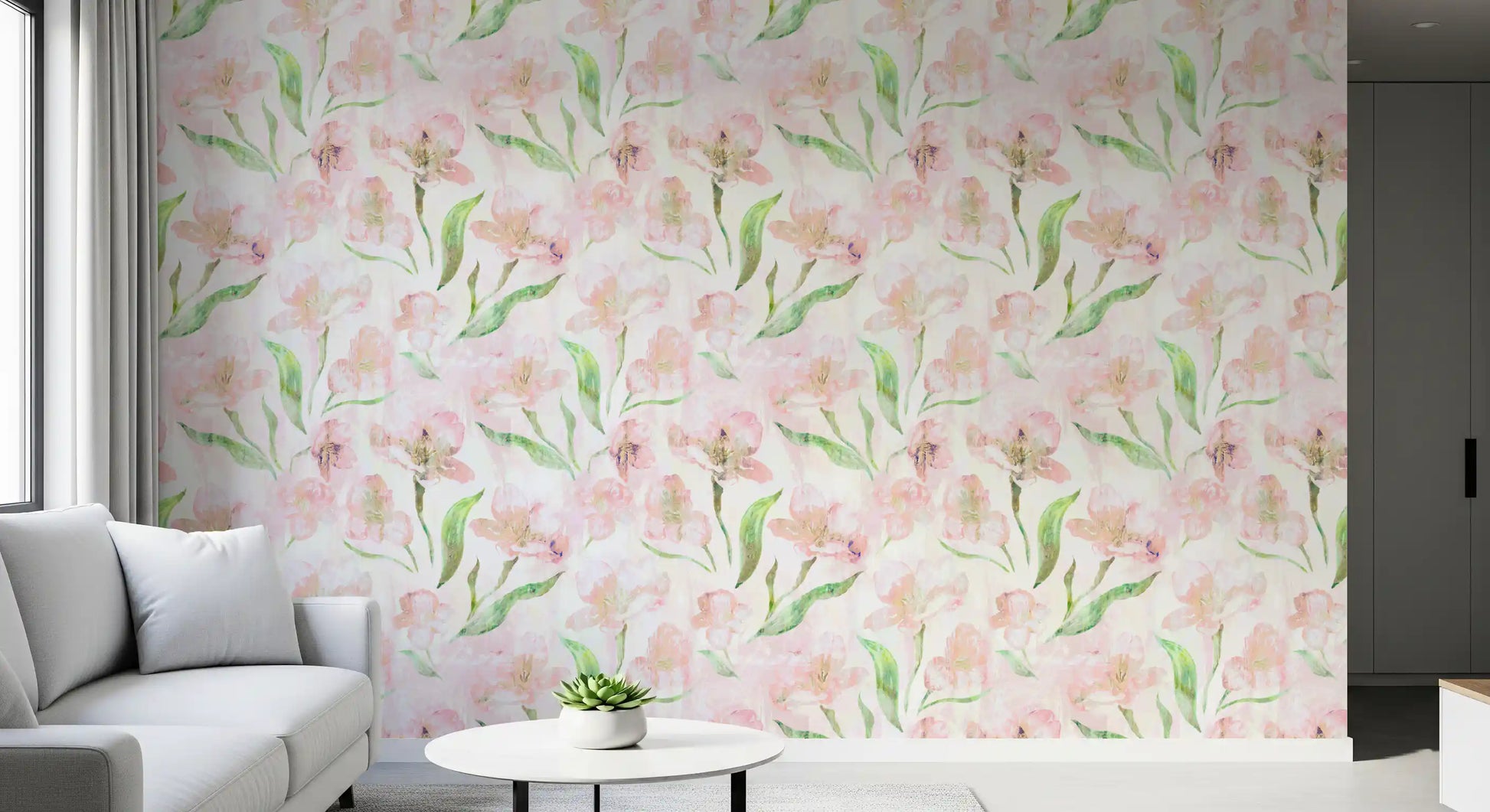 Muted Pastel Spring Petals Wallpaper⁠