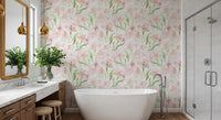 Muted Pastel Spring Petals Wallpaper⁠
