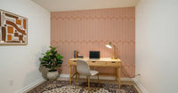 Minimalist Terracotta Arc Pattern Wallpaper⁠
