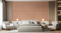 Minimalist Terracotta Arc Pattern Wallpaper⁠