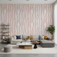 Minimalist Blush Painted Stripes Wallpaper⁠