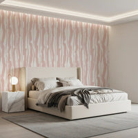 Minimalist Blush Painted Stripes Wallpaper⁠