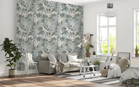 Muted Sage Botanical Bloom Wallpaper⁠