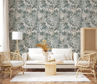 Muted Sage Botanical Bloom Wallpaper⁠