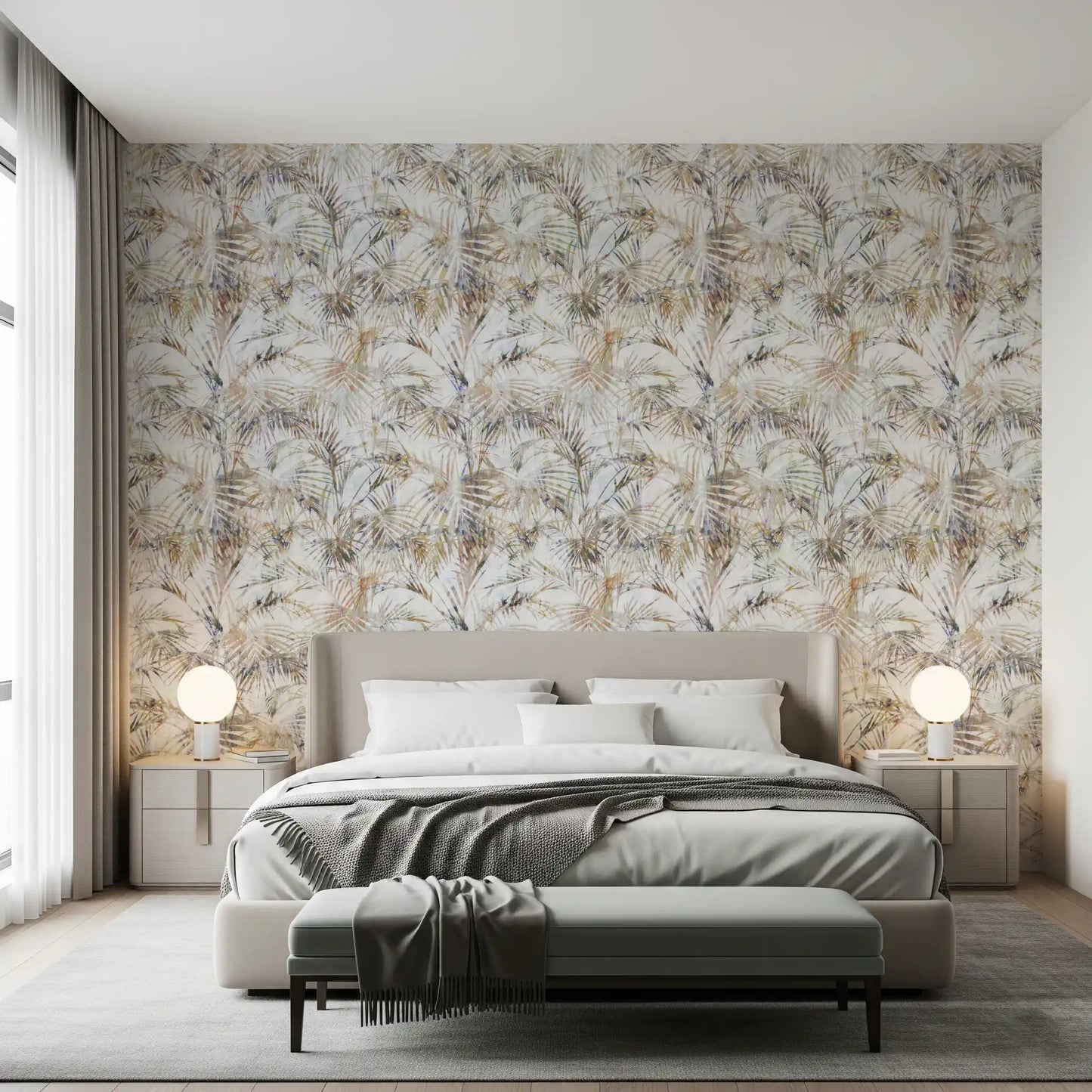 Ethereal Palm Frond Silhouette Wallpaper⁠