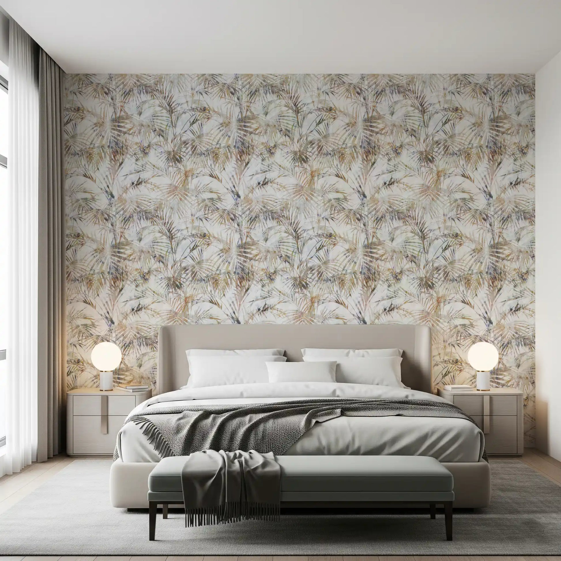 Ethereal Palm Frond Silhouette Wallpaper⁠