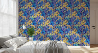 Vibrant Neon Garden Pattern Wallpaper⁠