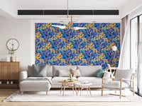 Vibrant Neon Garden Pattern Wallpaper⁠