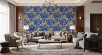 Vibrant Neon Garden Pattern Wallpaper⁠