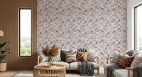 Serene Blue Floral Bloom Wallpaper⁠