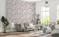 Serene Blue Floral Bloom Wallpaper⁠