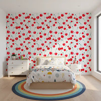 Summer Orchard Cherry Repeat Wallpaper⁠