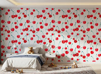 Summer Orchard Cherry Repeat Wallpaper⁠