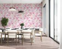 Soft Watercolor Floral Brushstrokes Wallpaper⁠