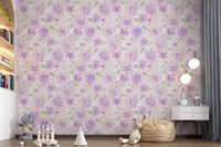 Lavender Brushstroke Floral Wallpaper⁠