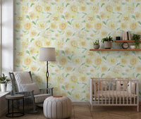 Soft Watercolor Floral Meadow Wallpaper⁠