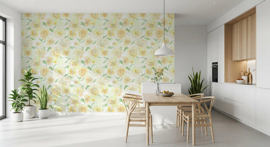 Soft Watercolor Floral Meadow Wallpaper⁠
