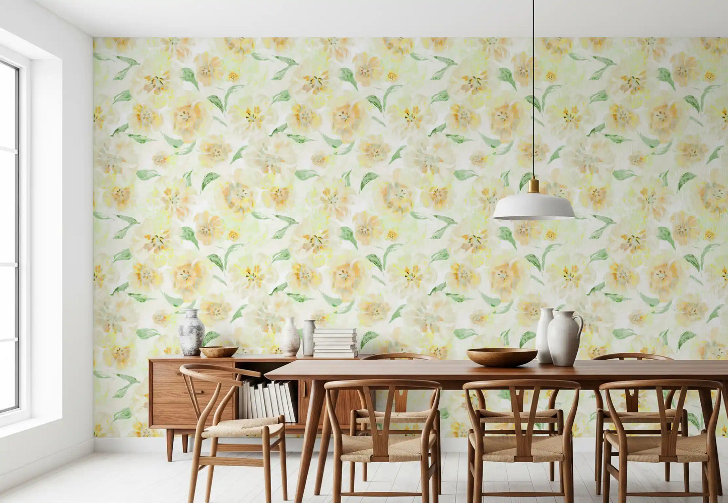 Soft Watercolor Floral Meadow Wallpaper⁠