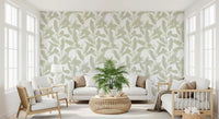 Soft Sage Botanical Print Wallpaper⁠