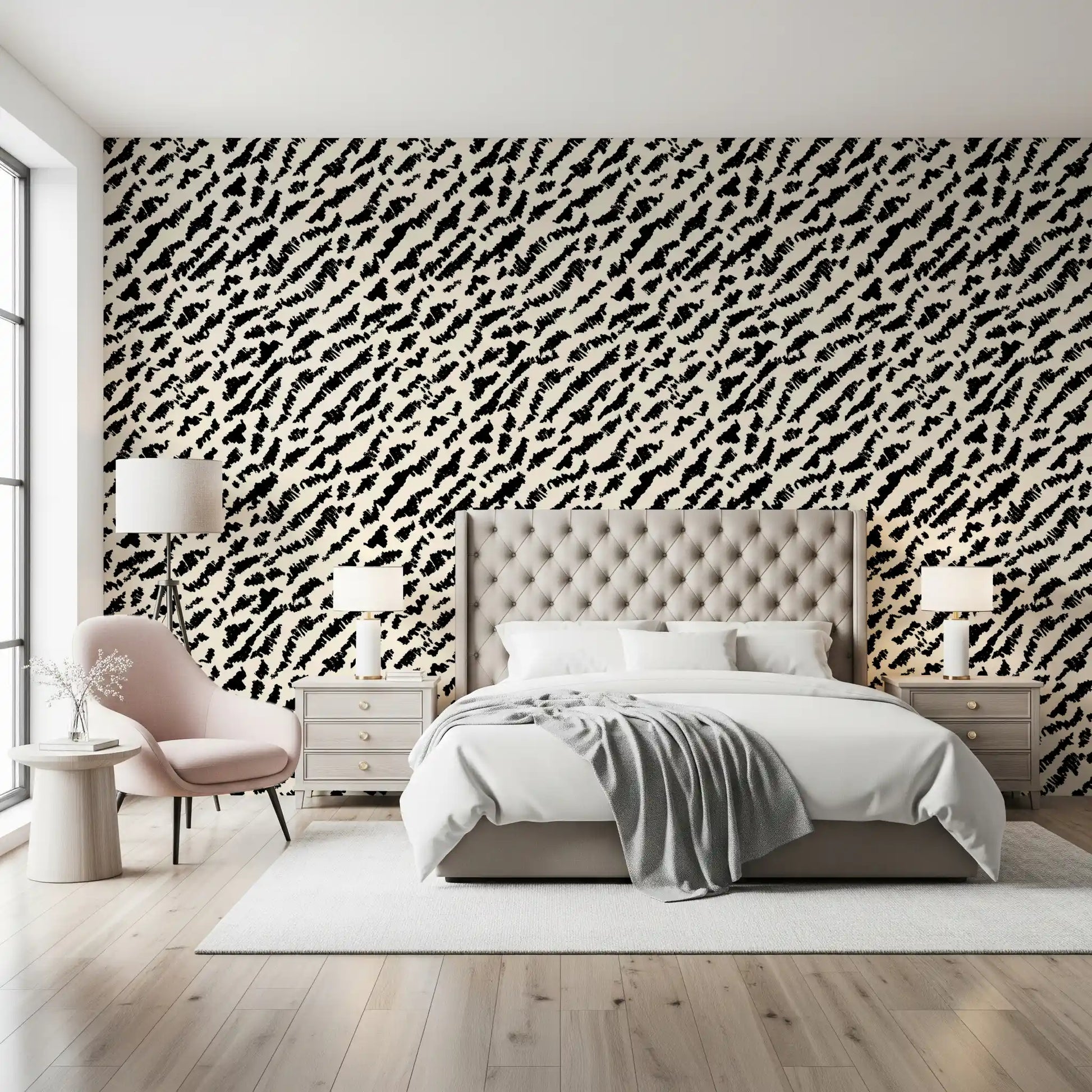 Abstract Ink Brushstroke Texture Wallpaper⁠