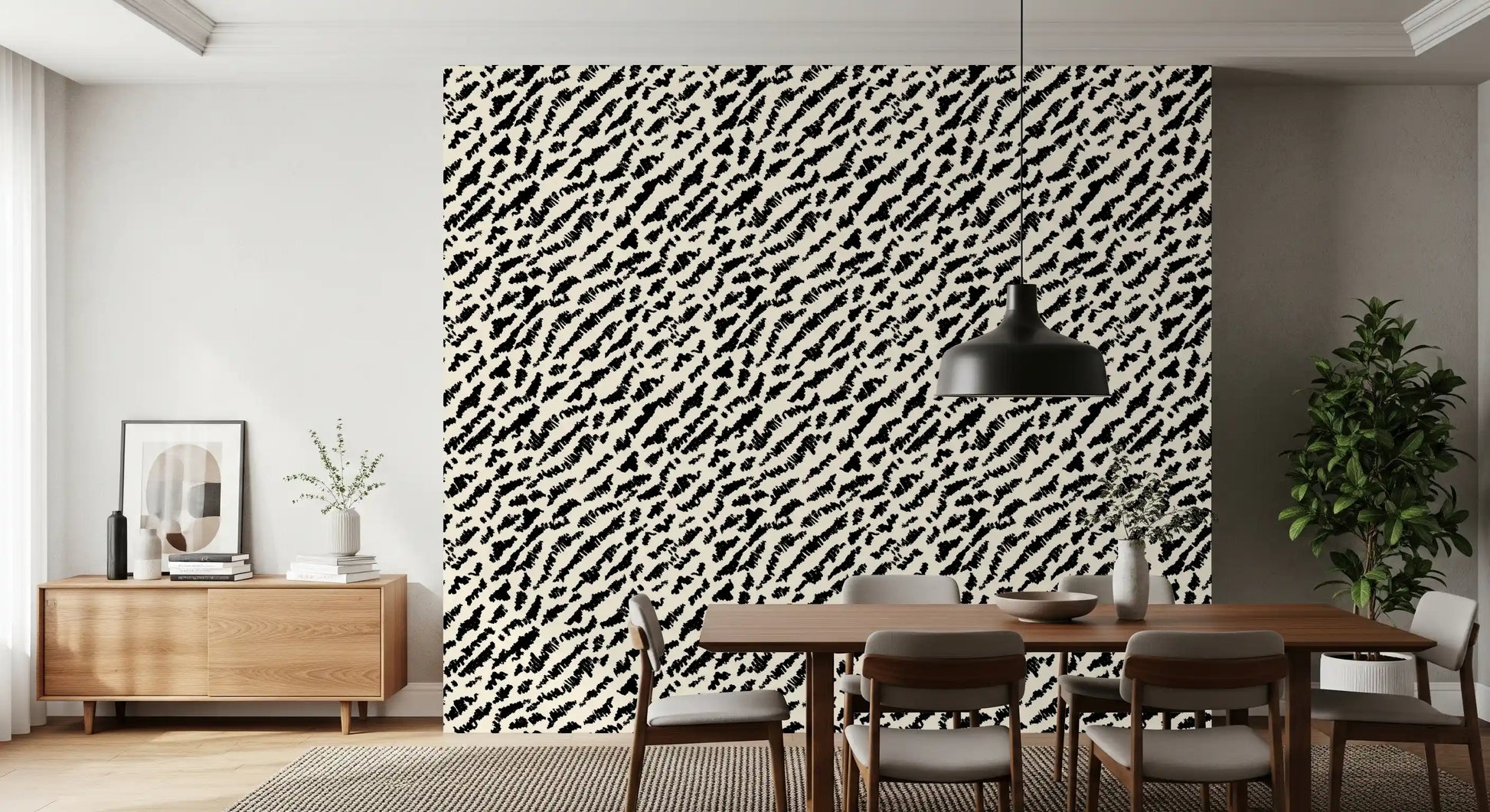 Abstract Ink Brushstroke Texture Wallpaper⁠