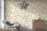Muted Floral Silhouette Wallpaper⁠