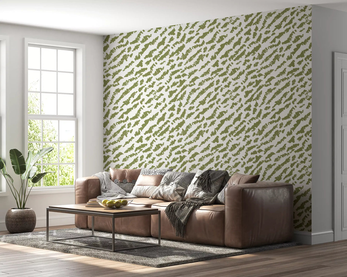 Sage Green Scribble Texture Wallpaper⁠