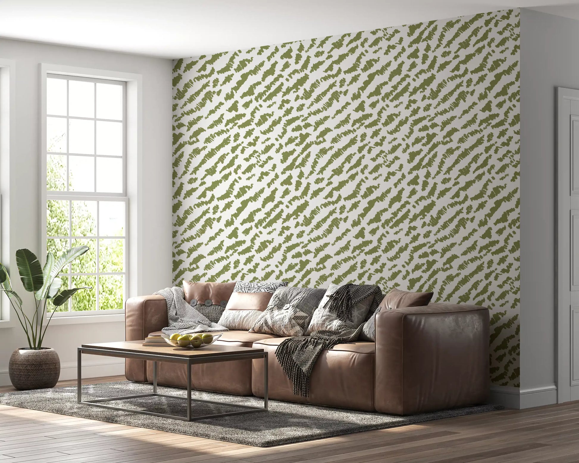 Sage Green Scribble Texture Wallpaper⁠