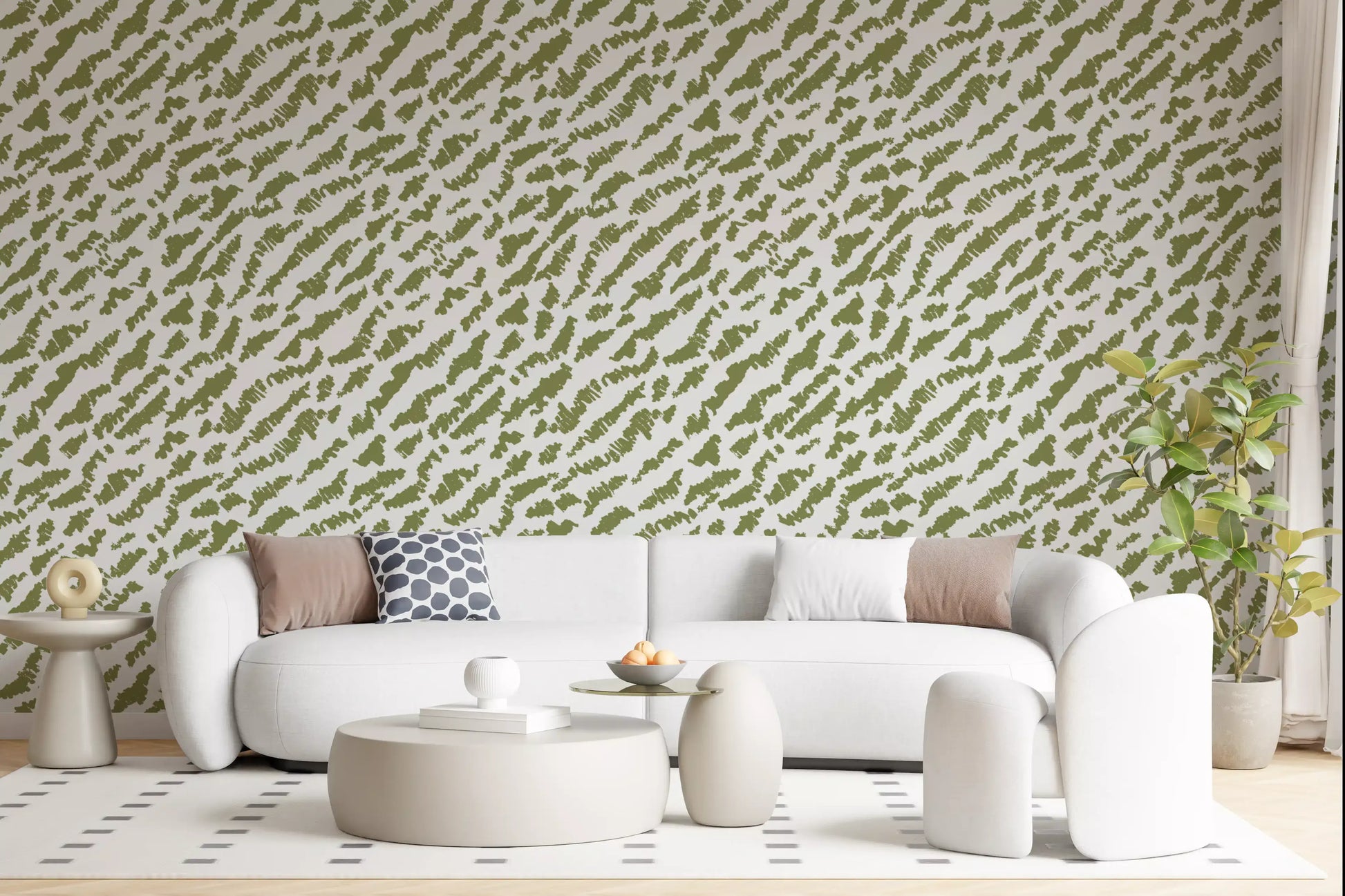 Sage Green Scribble Texture Wallpaper⁠