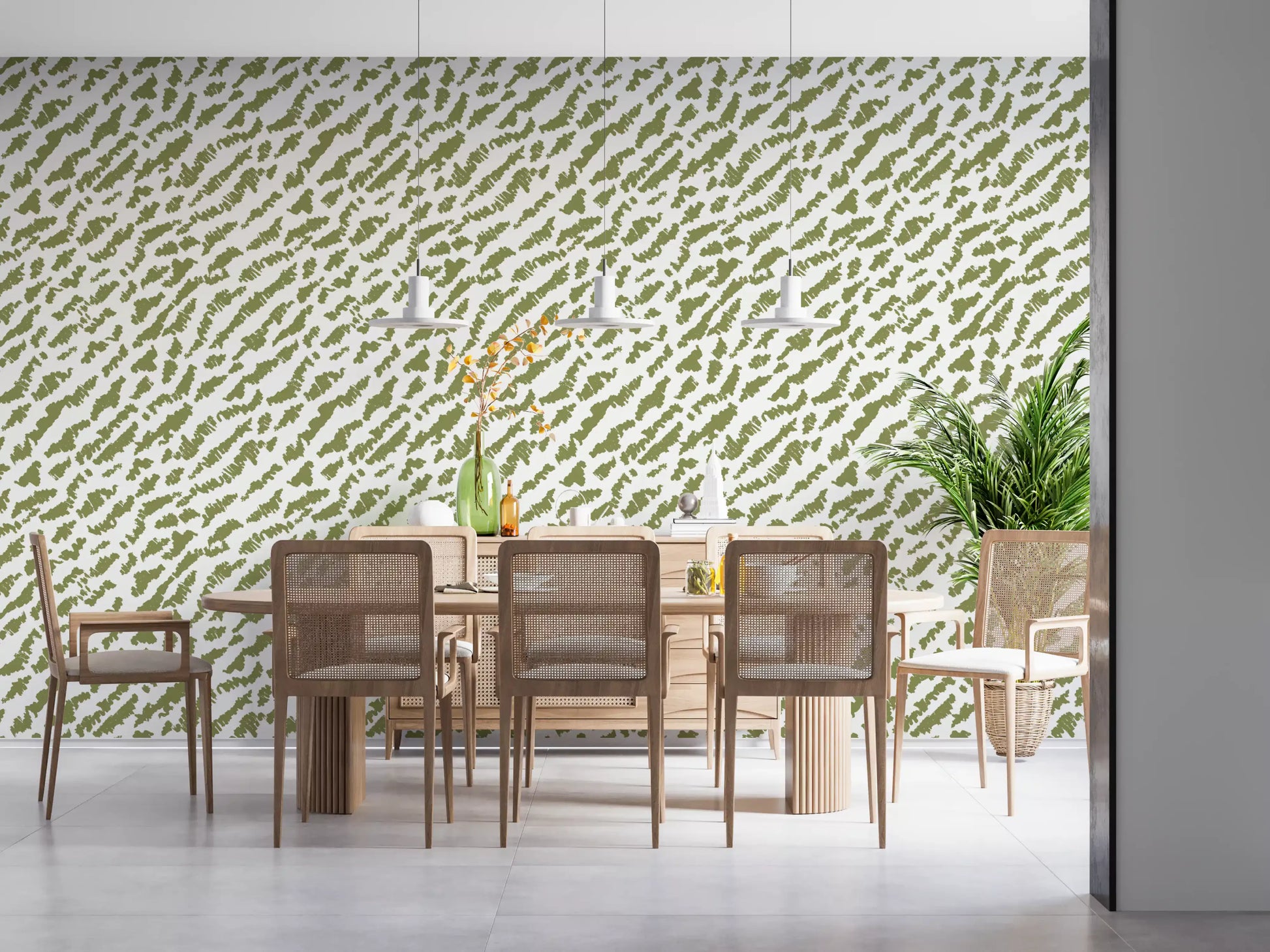Sage Green Scribble Texture Wallpaper⁠