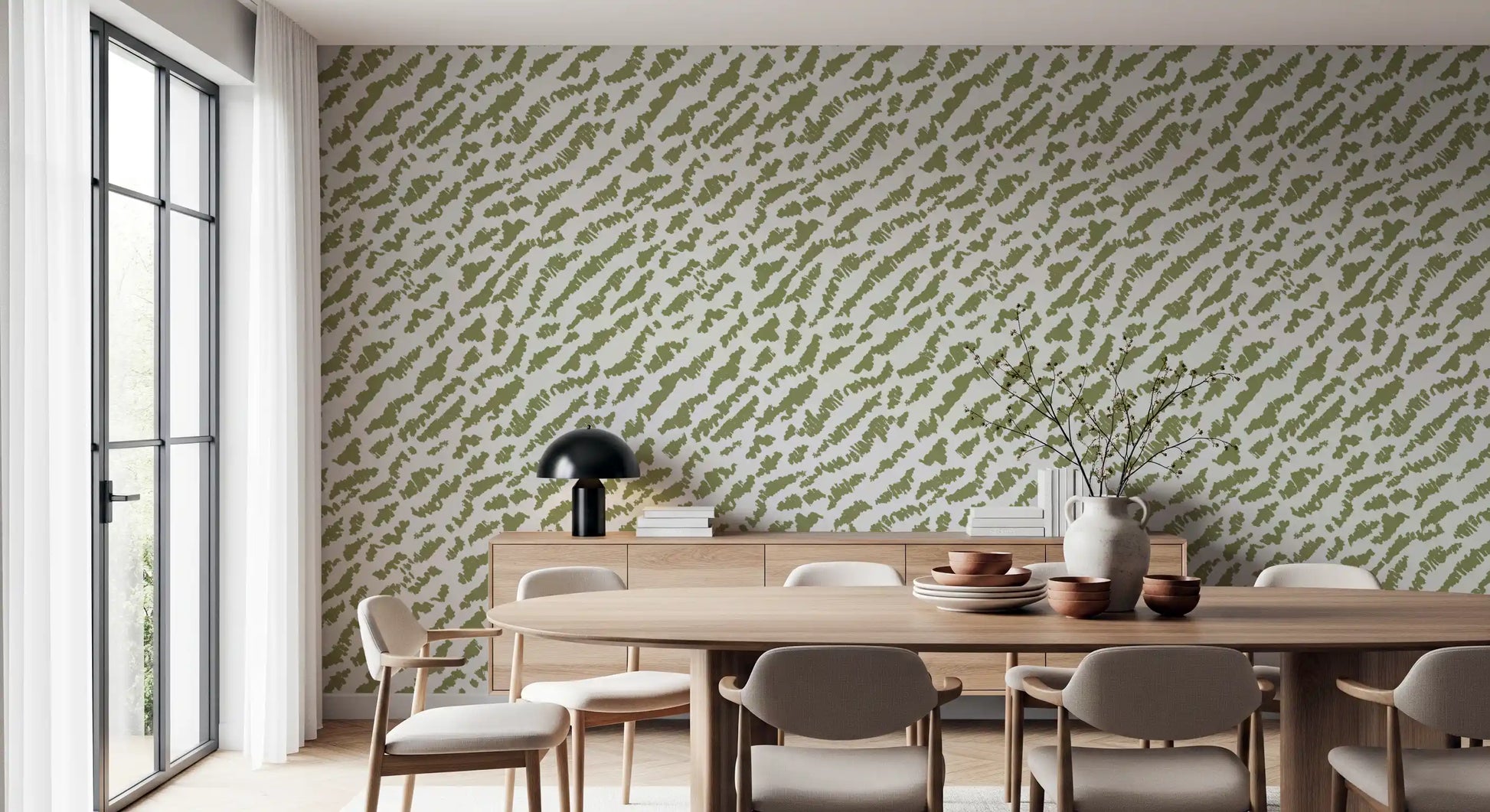Sage Green Scribble Texture Wallpaper⁠