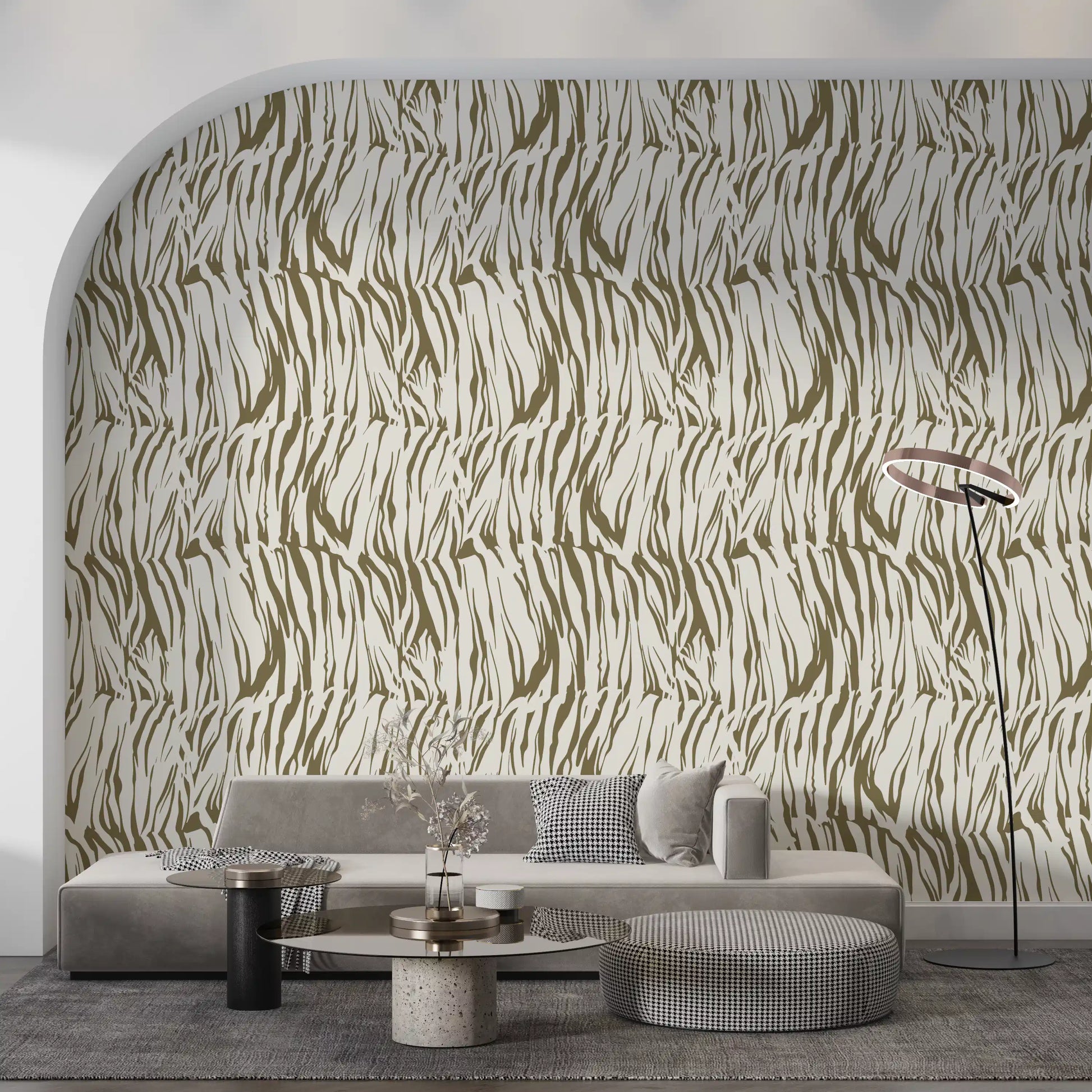 Abstract Organic Linear Motif Wallpaper⁠