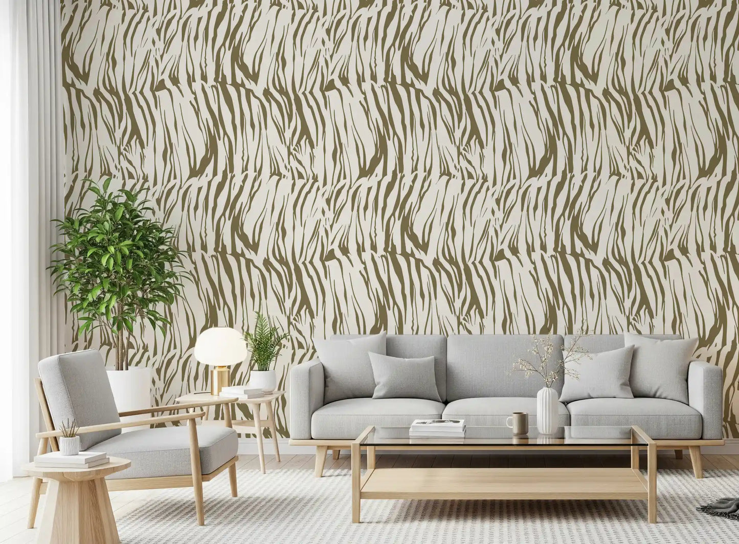 Abstract Organic Linear Motif Wallpaper⁠