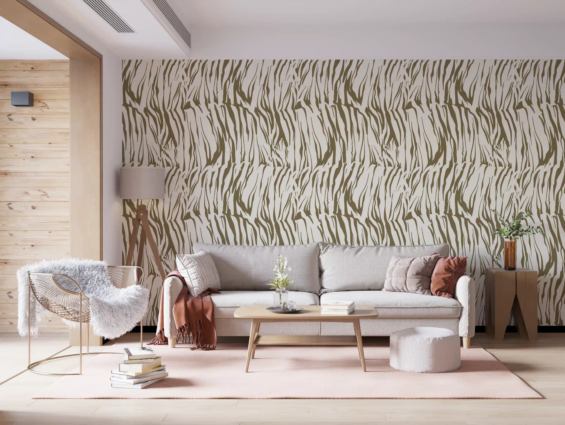 Abstract Organic Linear Motif Wallpaper⁠