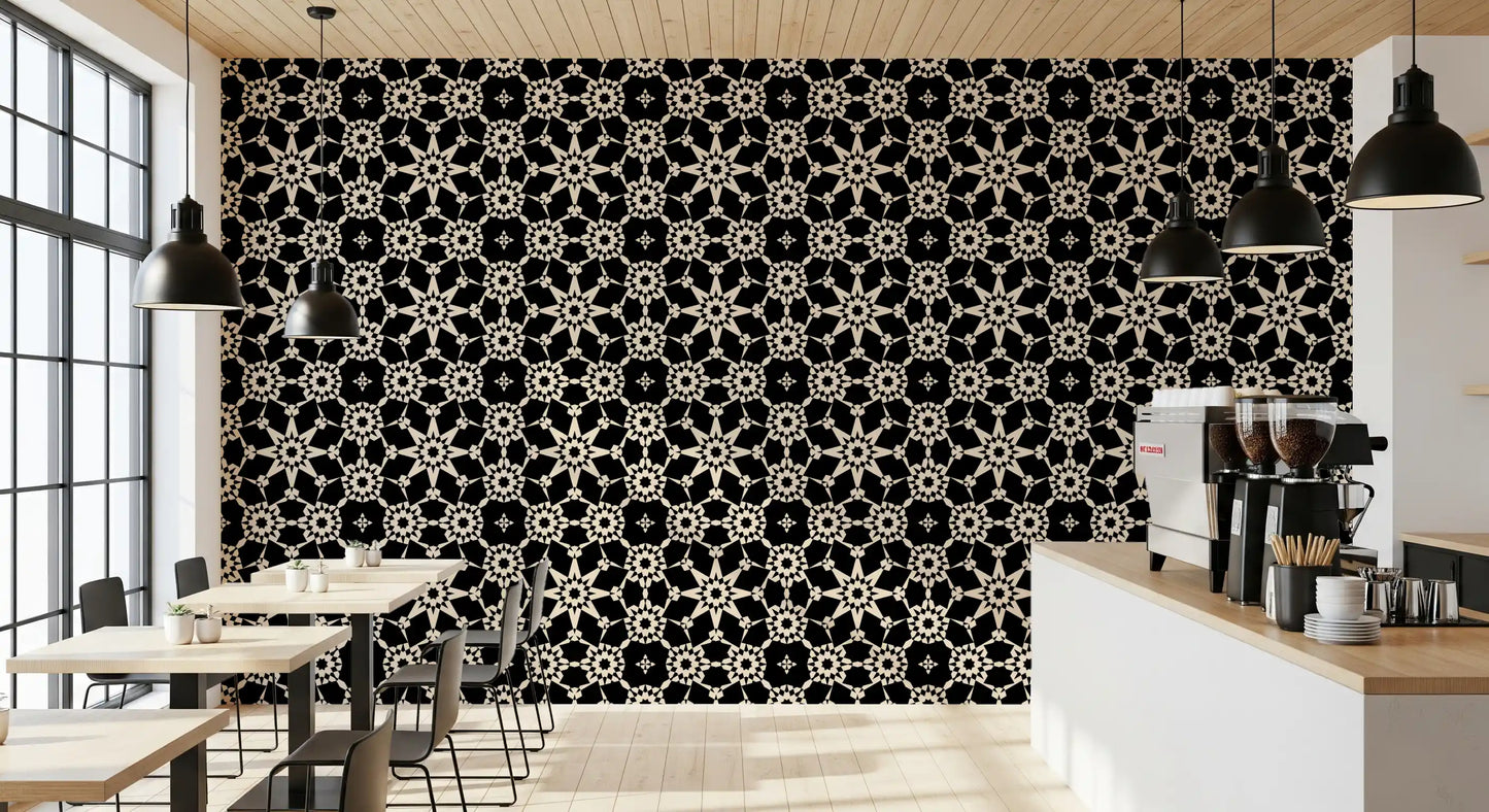 Geometric Arabesque Monochromatic Lattice Wallpaper⁠