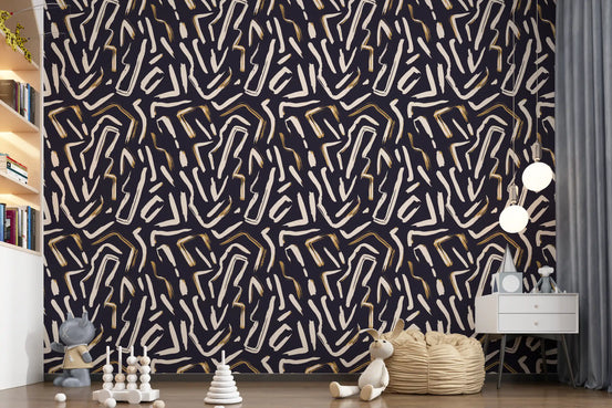 Modern Abstract Gesture Pattern Wallpaper⁠