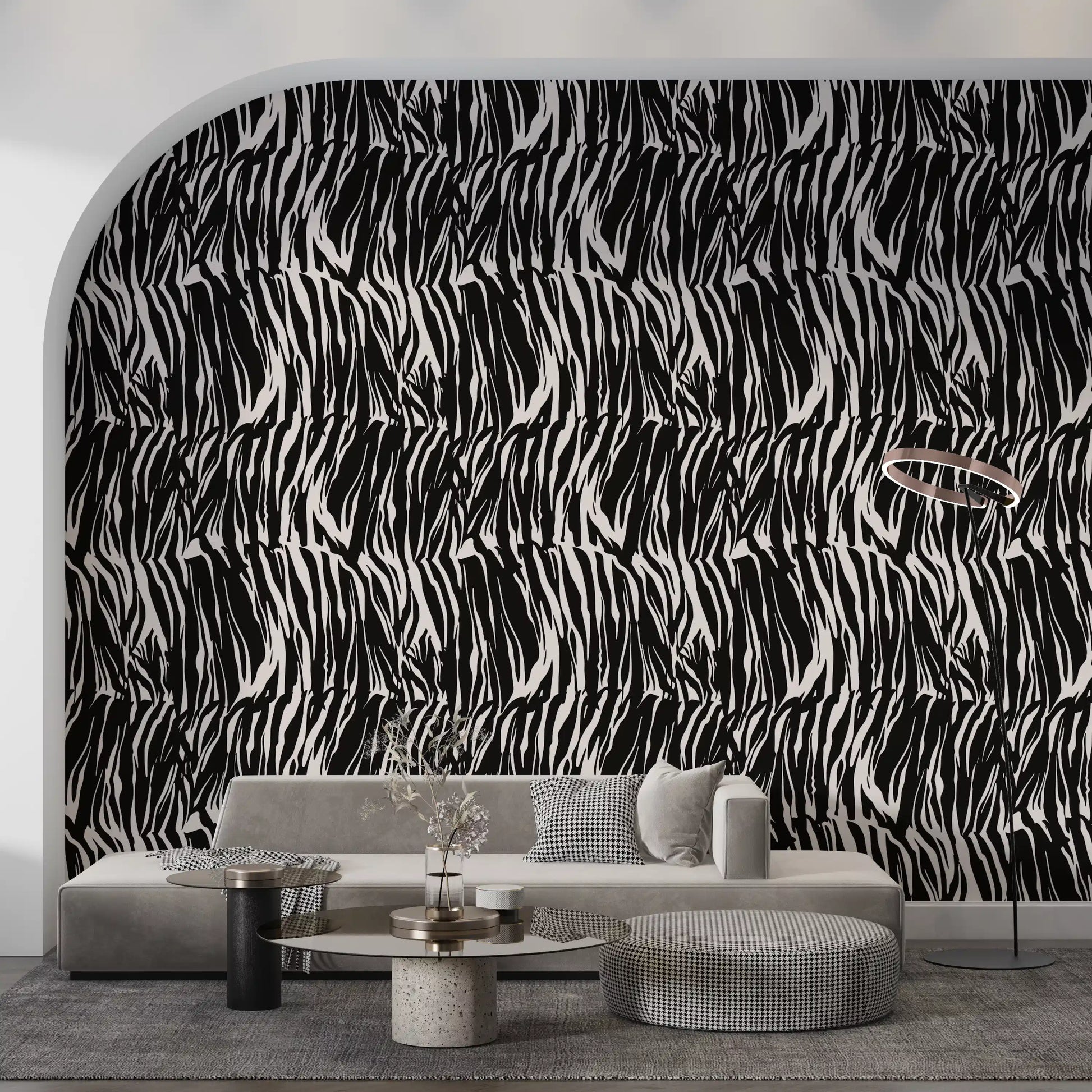 Abstract Zebra Stripe Wallpaper⁠