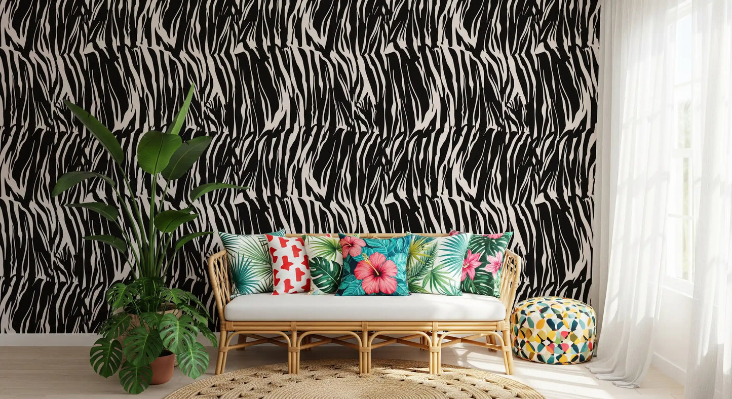Abstract Zebra Stripe Wallpaper⁠