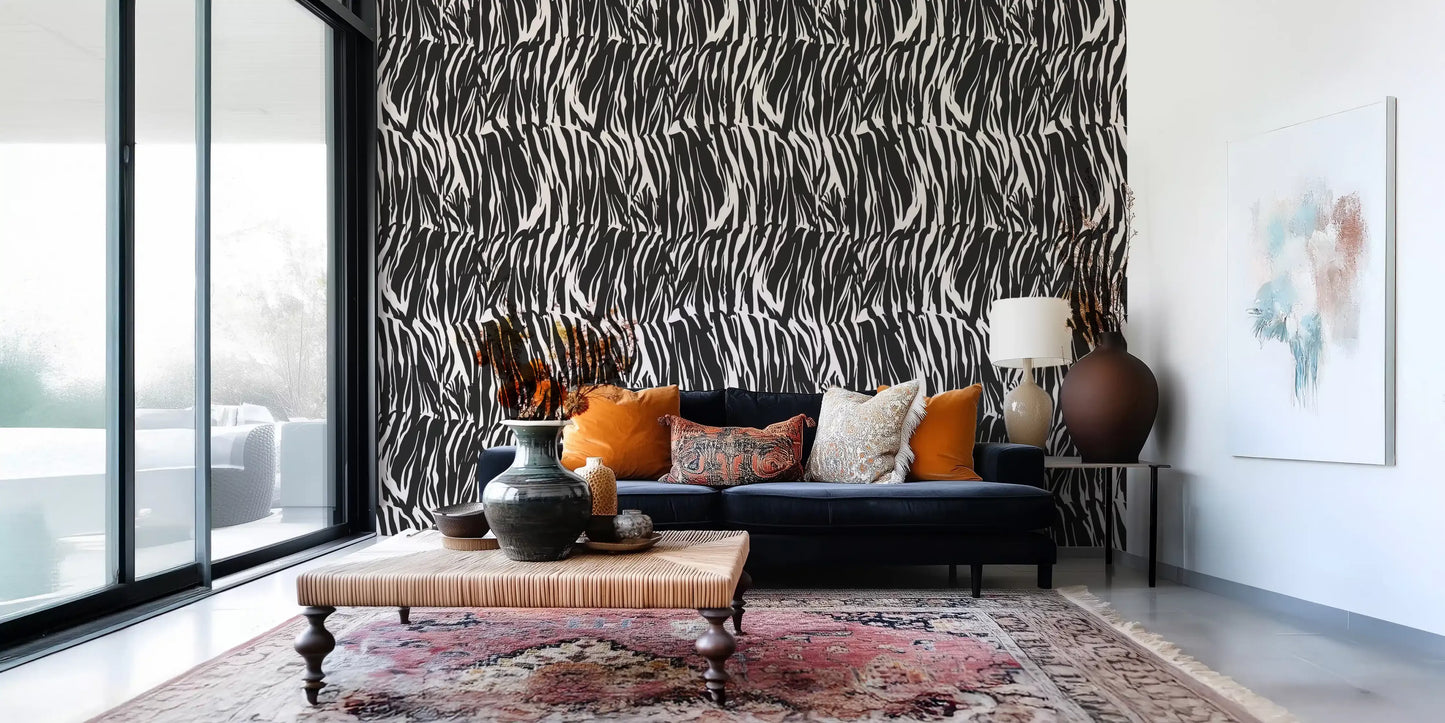 Abstract Zebra Stripe Wallpaper⁠