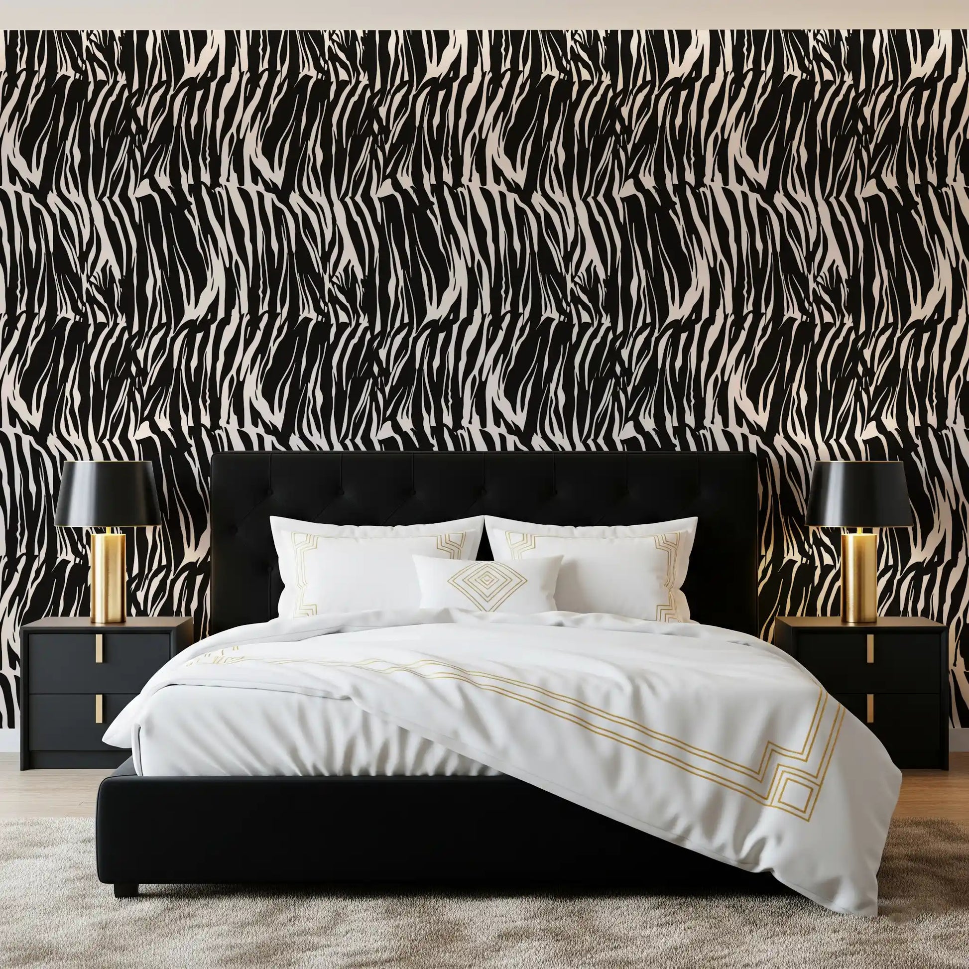 Abstract Zebra Stripe Wallpaper⁠