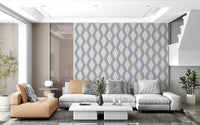 Grey Geometric Brushstroke Diamond Wallpaper⁠