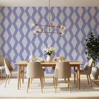 Muted Blue Abstract Diamond Lattice Wallpaper⁠