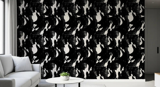 Abstract Charcoal Ink Flow Wallpaper⁠