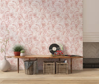Blush Botanical Line Art Wallpaper⁠