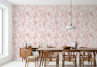Blush Botanical Line Art Wallpaper⁠