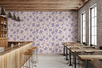Lavender Painted Floral Bloom Wallpaper⁠